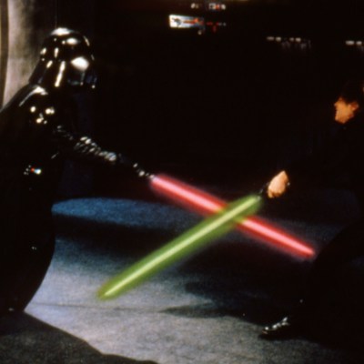 Luke vs. Darth Vader in Star Wars: Return of the Jedi