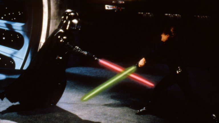 Luke vs. Darth Vader in Star Wars: Return of the Jedi